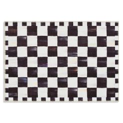 Courtly Checkered Washable Rug