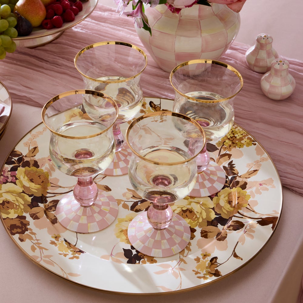 MACKENZIE-CHILDS Mackenzie-chilllds Rosy Check Glassware - Image 6