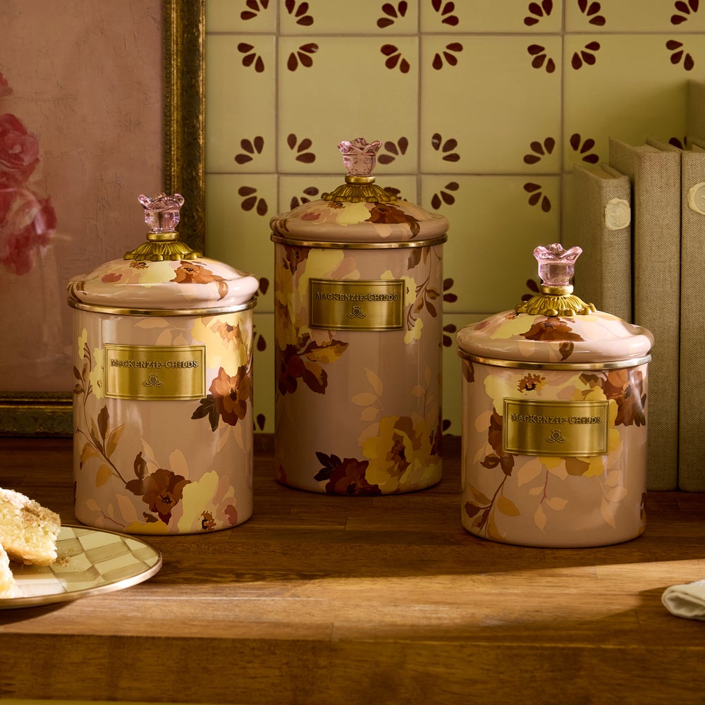 Mackenzie-chilllds Wild Rose Mauve Canisters - Image 11