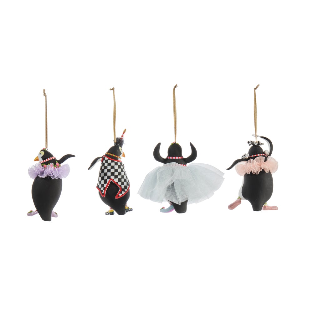 MACKENZIE-CHILDS Mackenzie-chilllds Patience Brewster Penguins En Pointe Ornaments, Set of 4 - Image 13