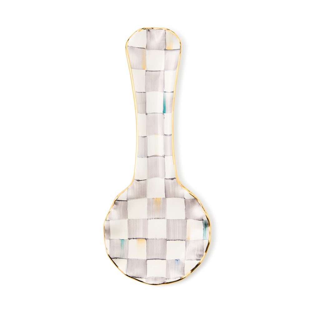 Check Ceramic Spoon Rest - Image 6