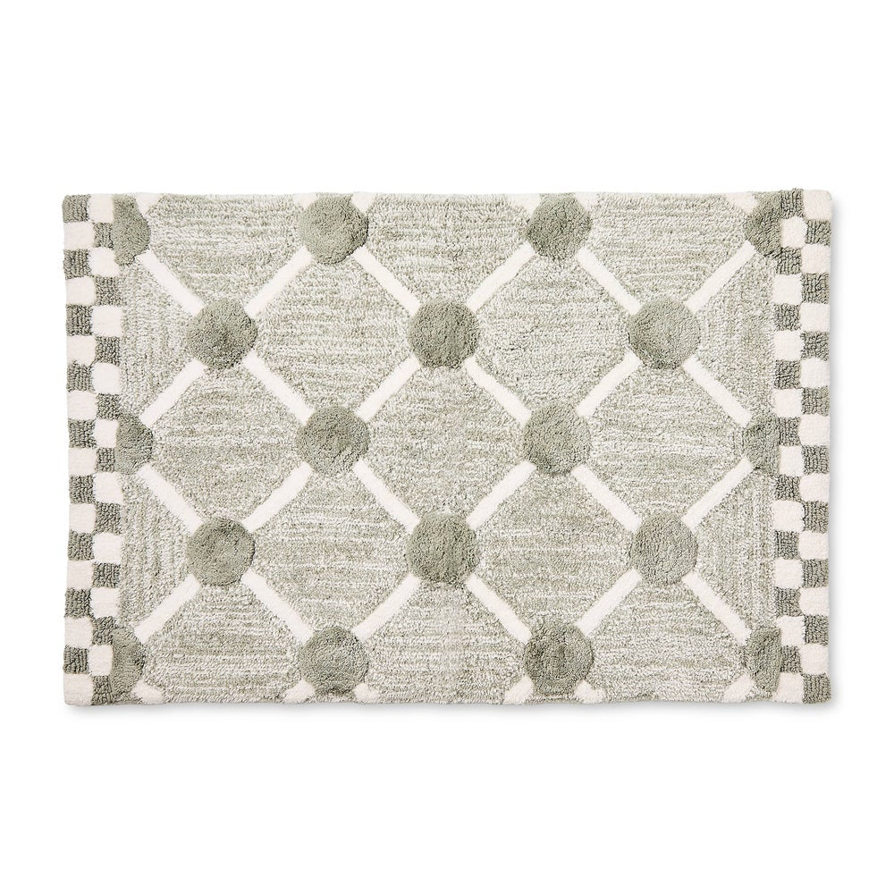 MACKENZIE-CHILDS Mackenzie-chilllds Lattice & Dot Bath Rug - Image 4