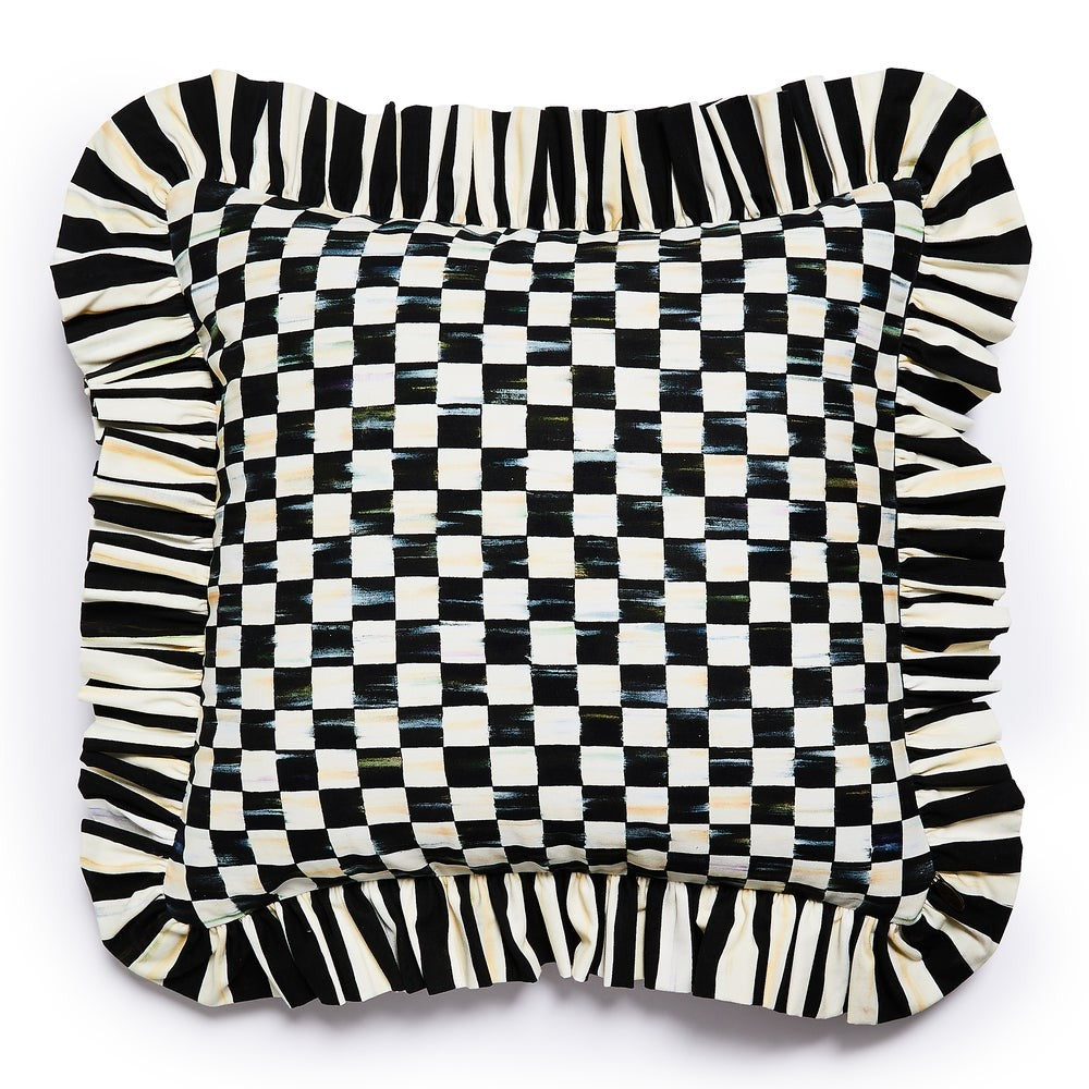 Check Ruffle Pillow - Image 4