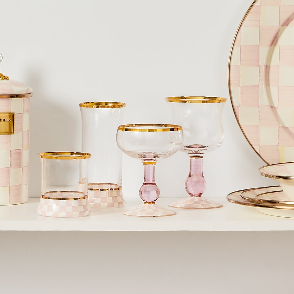 MACKENZIE-CHILDS Mackenzie-chilllds Rosy Check Glassware - Image 14