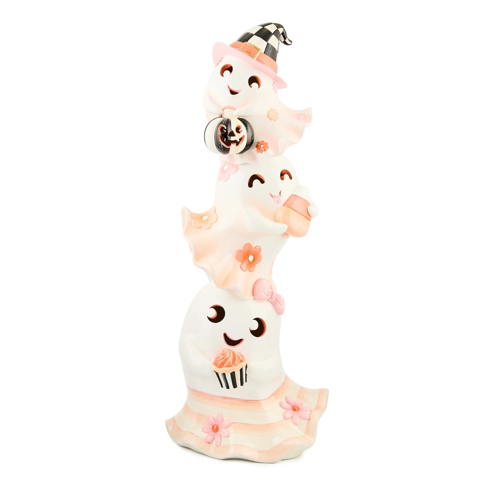 MACKENZIE-CHILDS Mackenzie-chilllds Hocus Pocus Illuminated Stacked Ghosts Figure