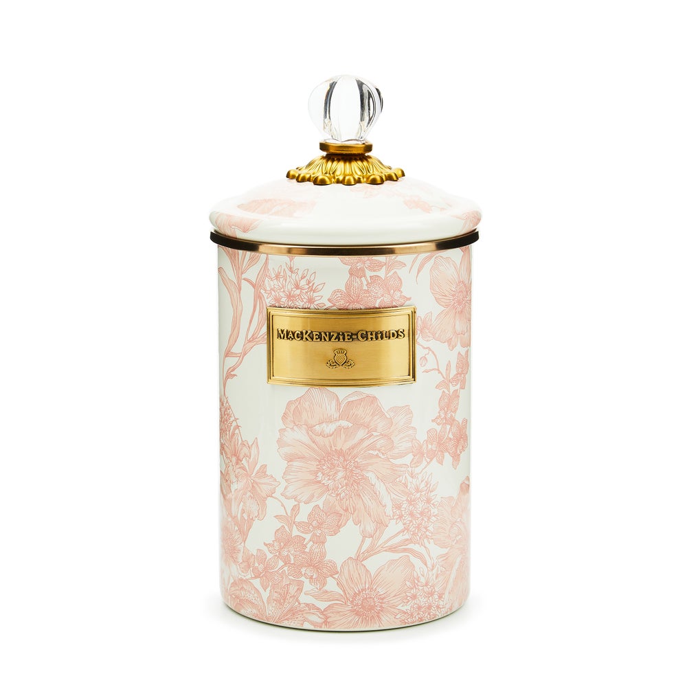 MACKENZIE-CHILDS Mackenzie-chilllds Rosy English Garden Enamel Canisters - Image 2