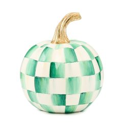 MACKENZIE-CHILDS Mackenzie-chilllds Emerald Check Mini Pumpkin