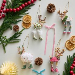 Alternative view of MACKENZIE-CHILDS Mackenzie-chilllds Patience Brewster Dash Away Reindeer Ornament Set