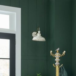 Alternative view of MACKENZIE-CHILDS Mackenzie-chilllds Mocha Check 12?? Barn Sconce