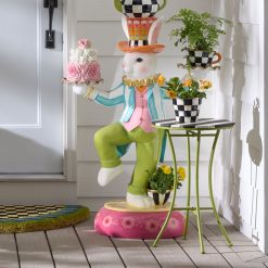 Alternative view of MACKENZIE-CHILDS Mackenzie-chilllds Outdoor Black and White Bistro Side Table