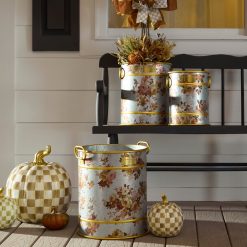 Alternative view of Mackenzie-chilllds Wild Rose Galvanized Planters, Set of 3