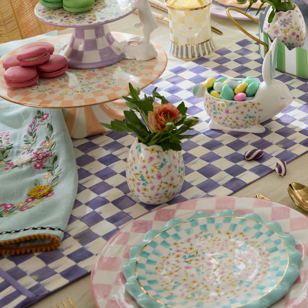 MACKENZIE-CHILDS Mackenzie-chilllds Posie Patch Ceramic Egg Vases, Set of 3 - Image 2