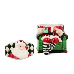 Alternative view of Check It Out Santa in Chair Cookie Jar