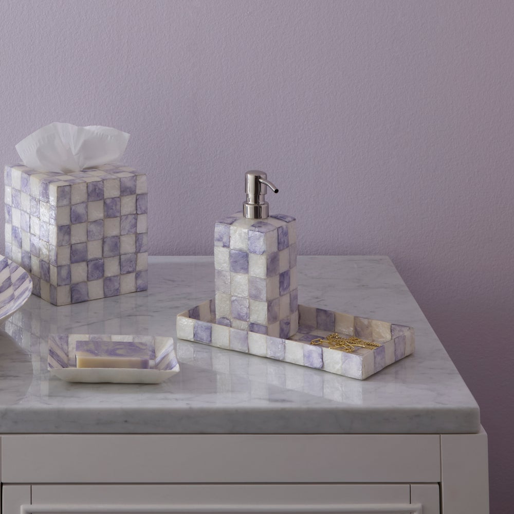 Mackenzie-chilllds Violet Check Mackenzie-chilllds Capiz Bath Collection - Image 10