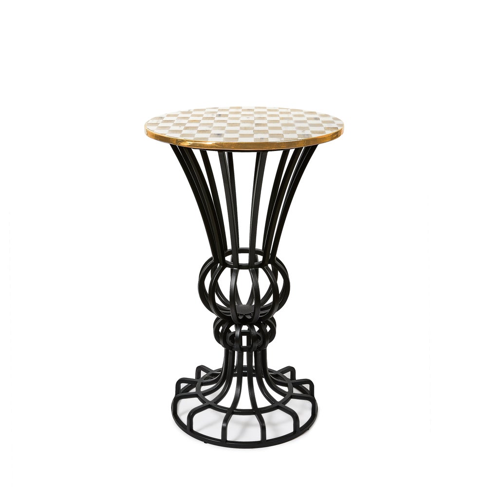 Check Pedestal Accent Table - Image 4
