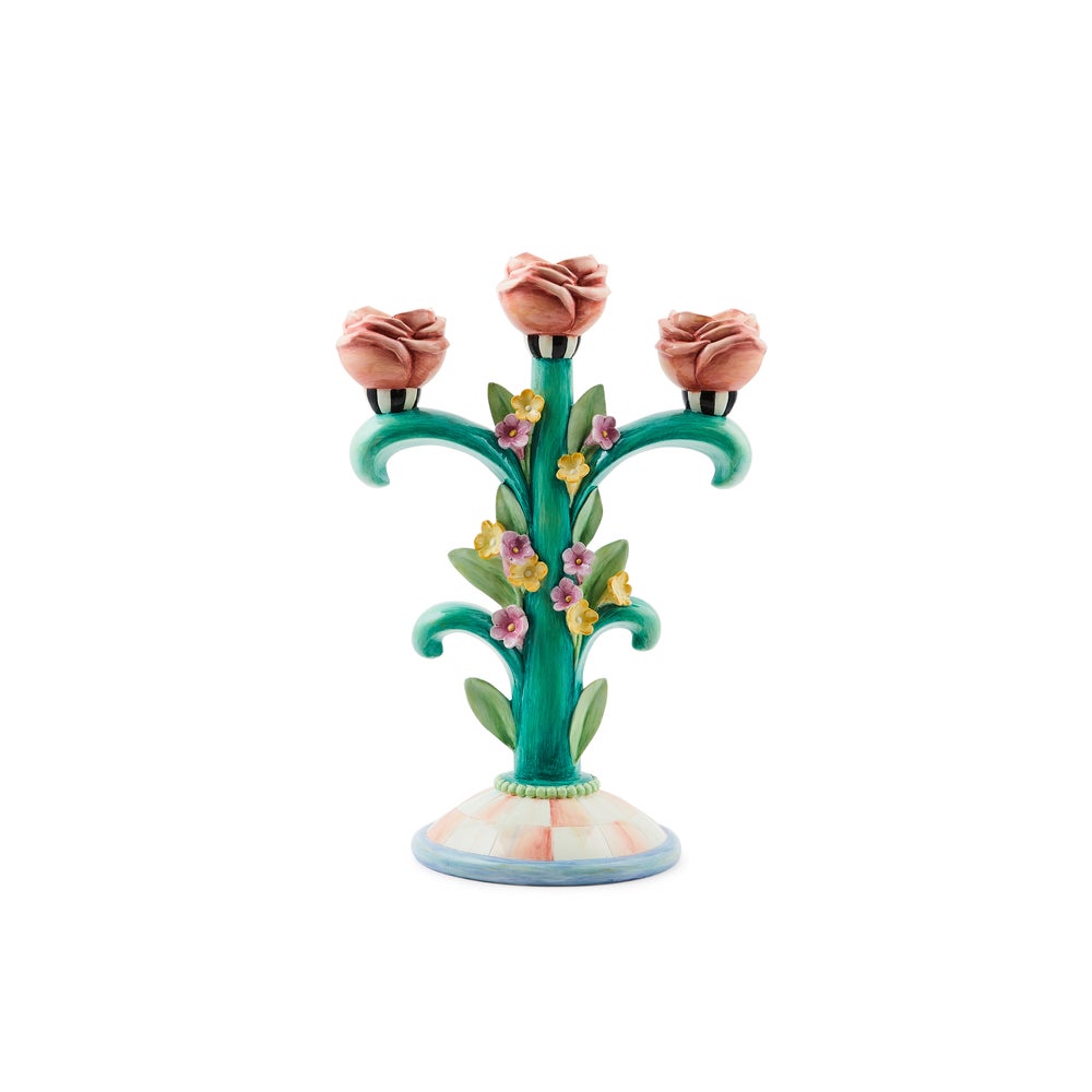 MACKENZIE-CHILDS Mackenzie-chilllds Rosy Meadow Candelabra