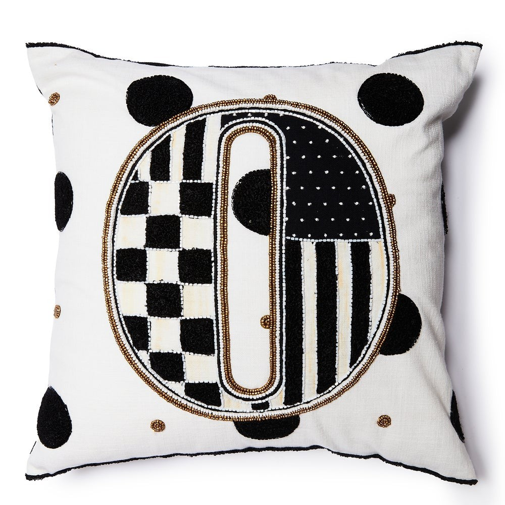 MACKENZIE-CHILDS Mackenzie-chilllds Monogram Throw Pillow - Image 6