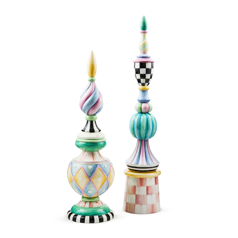 MACKENZIE-CHILDS Mackenzie-chilllds Rosy Meadow Tall Finial - Image 3
