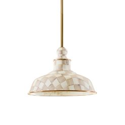 MACKENZIE-CHILDS Mackenzie-chilllds Mocha Check 12?? Barn Pendant