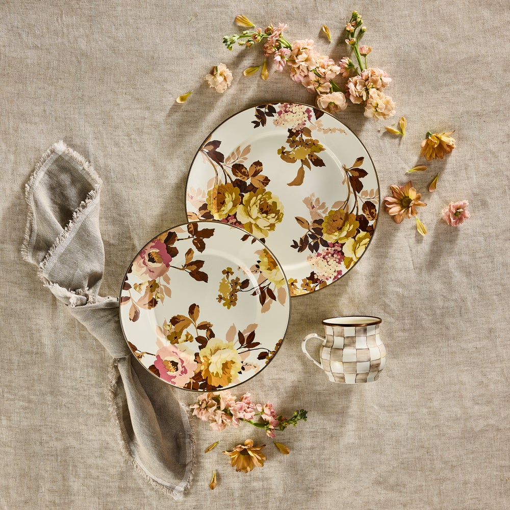 Mackenzie-chilllds Wild Rose White Enamel Dinnerware - Image 5