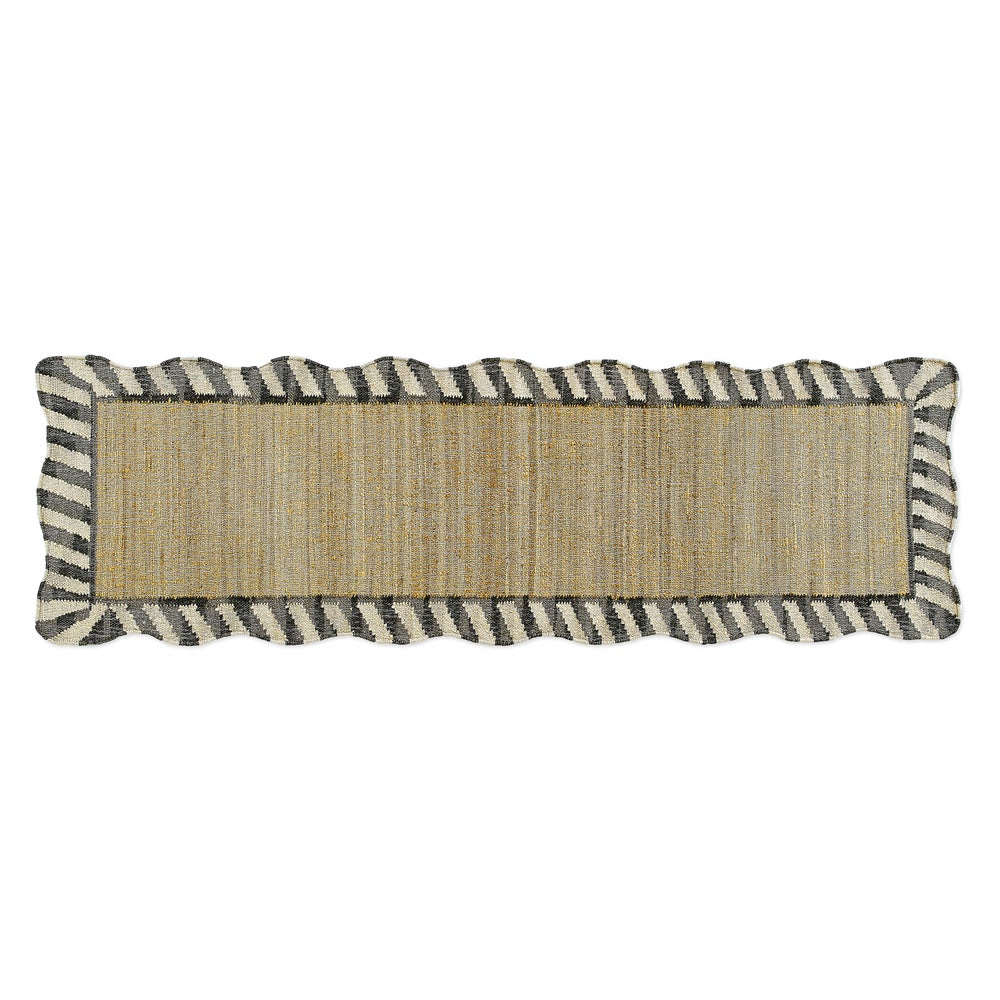 MACKENZIE-CHILDS Mackenzie-chilllds Jute Scalloped Black & White Rug - Image 15
