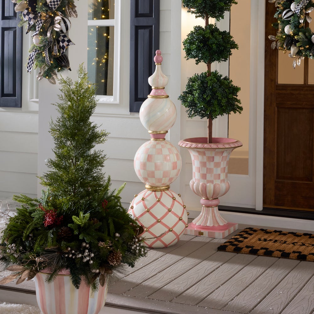 MACKENZIE-CHILDS Mackenzie-chilllds Rosy Check Trophy Topiary - Image 3
