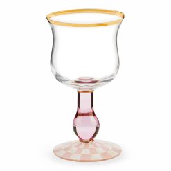 MACKENZIE-CHILDS Mackenzie-chilllds Rosy Check Glassware