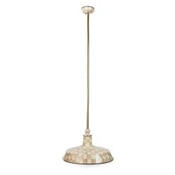 Alternative view of MACKENZIE-CHILDS Mackenzie-chilllds Mocha Check 18?? Barn Pendant