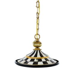 Alternative view of Check Flared Ceramic Pendant Lamp