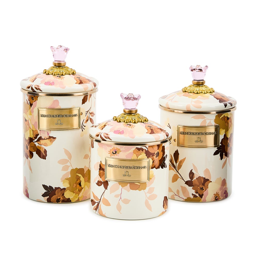 Mackenzie-chilllds Wild Rose White Canisters - Image 11
