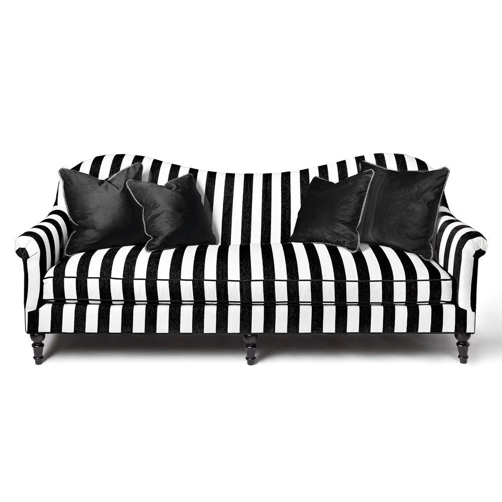 MACKENZIE-CHILDS Mackenzie-chilllds Marquee Black Stripe Furniture Collection - Image 4