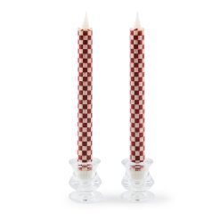 Alternative view of Check Flameless Dinner Candles, Set of 2