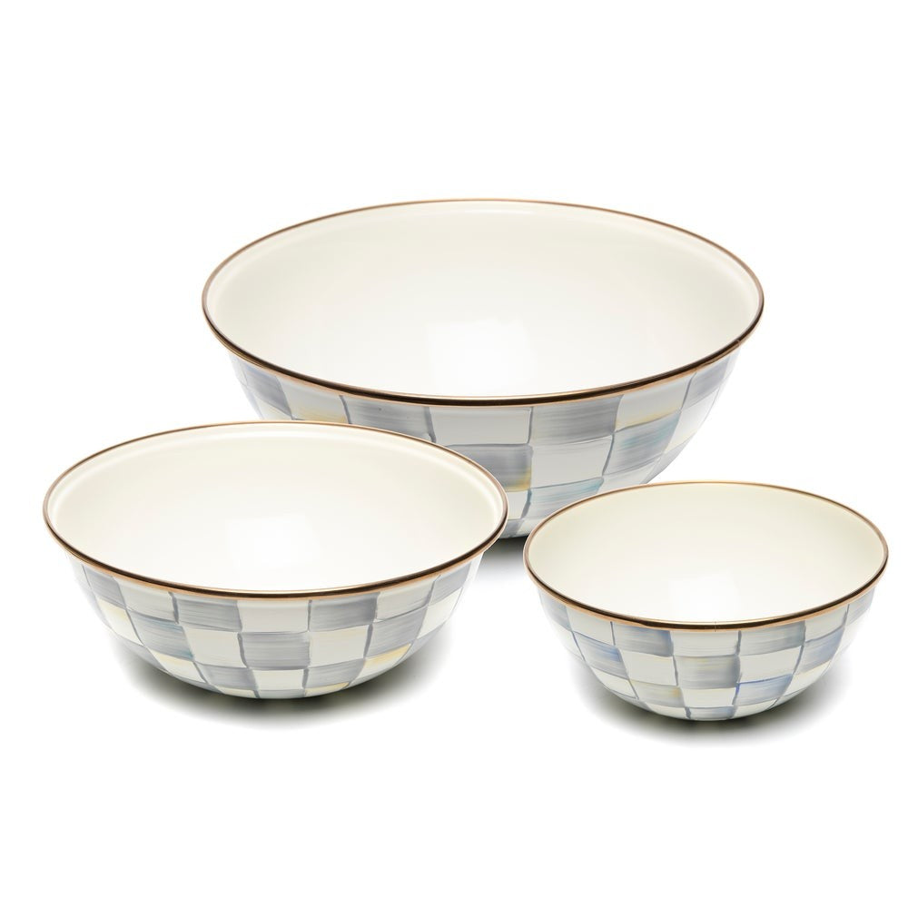 Check Mixing Bowls, Set of 3 - Image 5