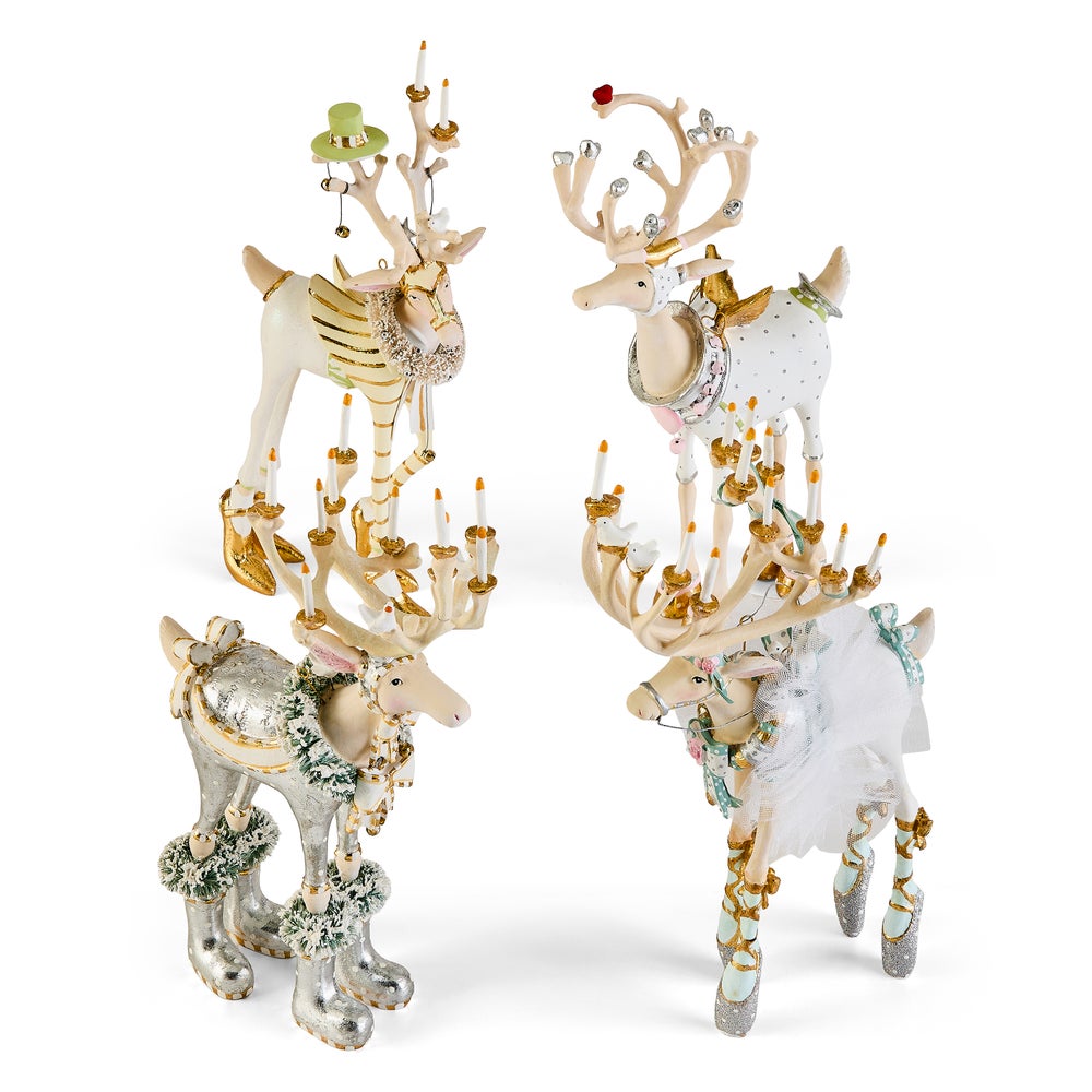 MACKENZIE-CHILDS Mackenzie-chilllds Patience Brewster Moonbeam Reindeer Figure Set-A - Image 9