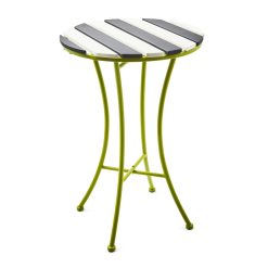 MACKENZIE-CHILDS Mackenzie-chilllds Outdoor Black and White Bistro Side Table