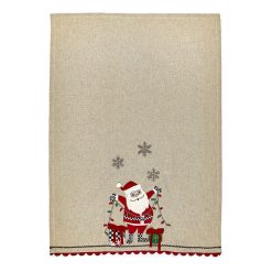 Alternative view of MACKENZIE-CHILDS Mackenzie-chilllds Santa with Tree Lights Embroidered Dish Towels, Set of 2