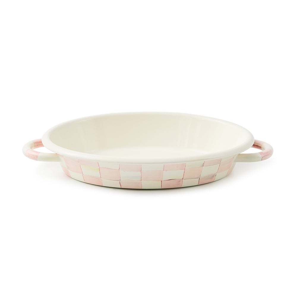 MACKENZIE-CHILDS Mackenzie-chilllds Rosy Check Medium Oval Gratin Dish
