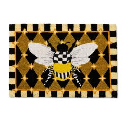 MACKENZIE-CHILDS Mackenzie-chilllds Honeycomb with Mackenzie-chilllds Bees Entrance Mat