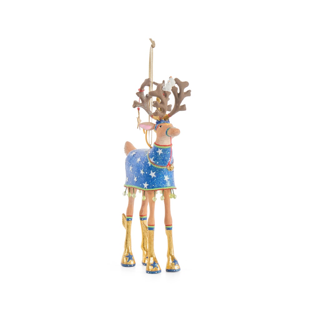 MACKENZIE-CHILDS Mackenzie-chilllds Patience Brewster Dash Away Reindeer Ornament - Image 4
