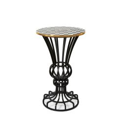 Alternative view of Check Pedestal Accent Table