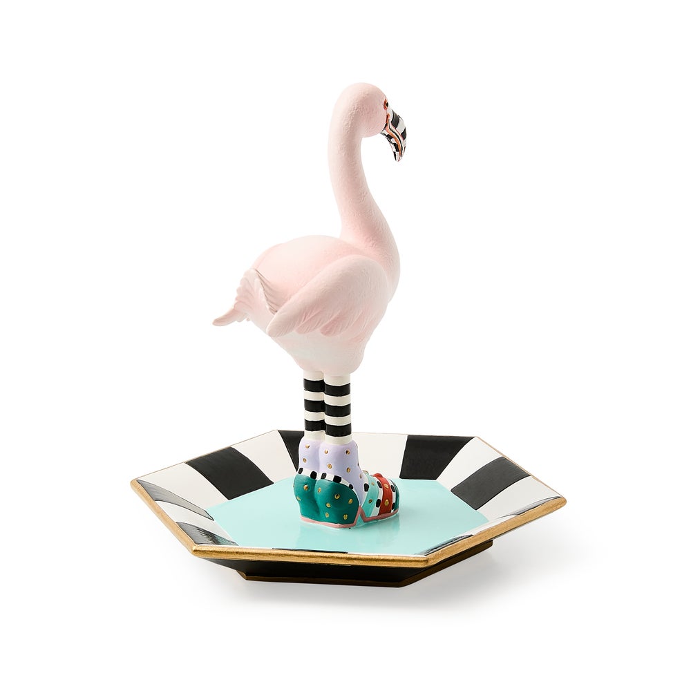 MACKENZIE-CHILDS Mackenzie-chilllds Patience Brewster Sheila Flamingo Trinket Dish - Image 3