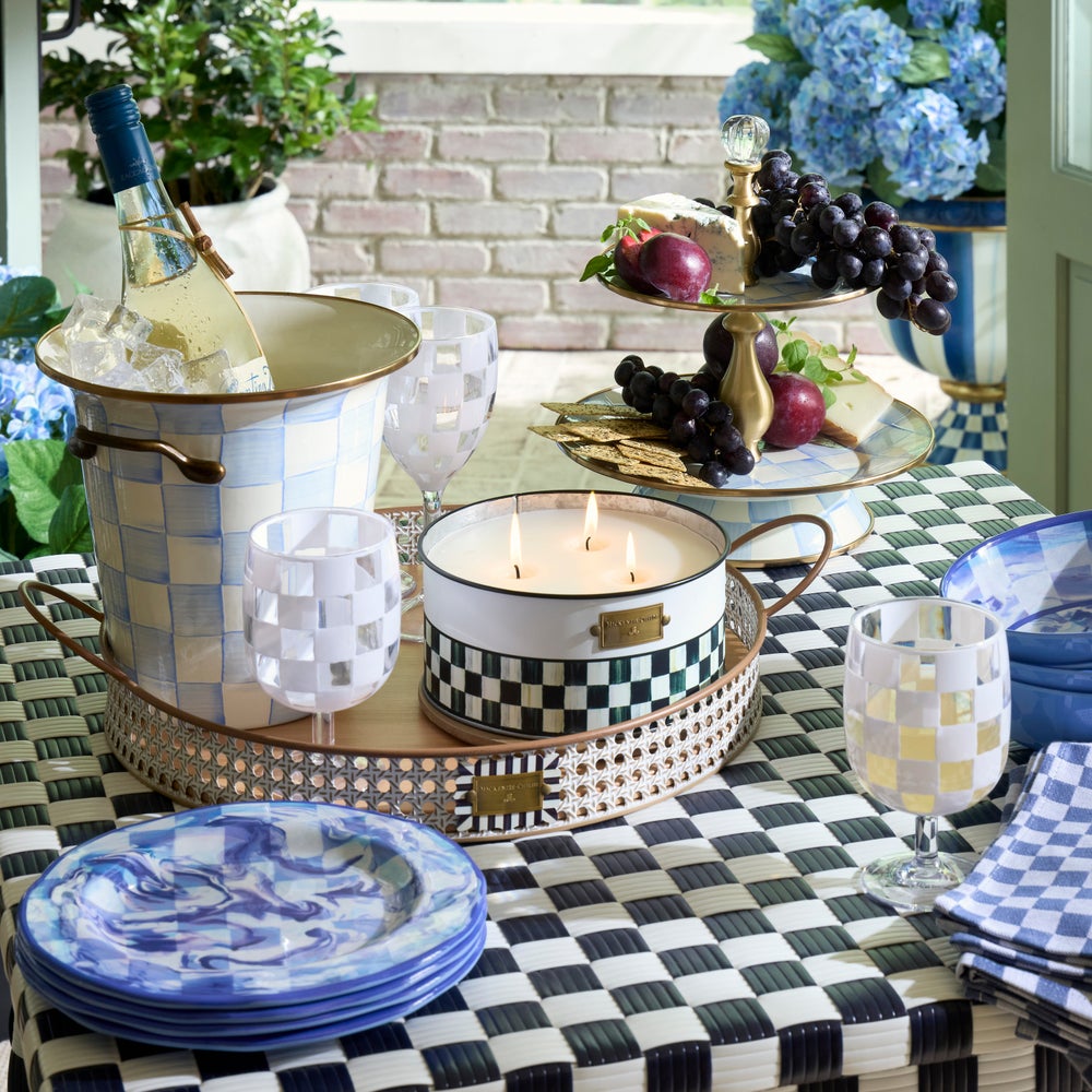 MACKENZIE-CHILDS Mackenzie-chilllds Gambit Check Outdoor Furniture Collection - Image 15