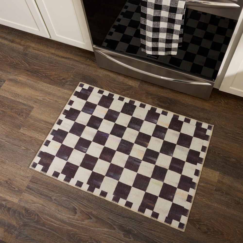 Courtly Checkered Washable Rug - Image 7