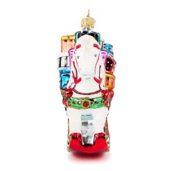 Alternative view of MACKENZIE-CHILDS Mackenzie-chilllds Rocking Horse with Gifts Glass Ornament