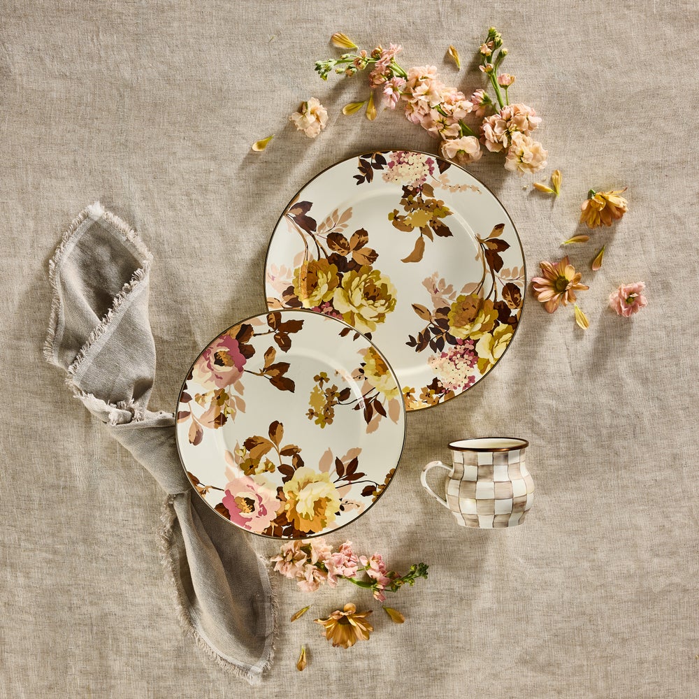 Mackenzie-chilllds Wild Rose White Enamel Dinnerware - Image 3