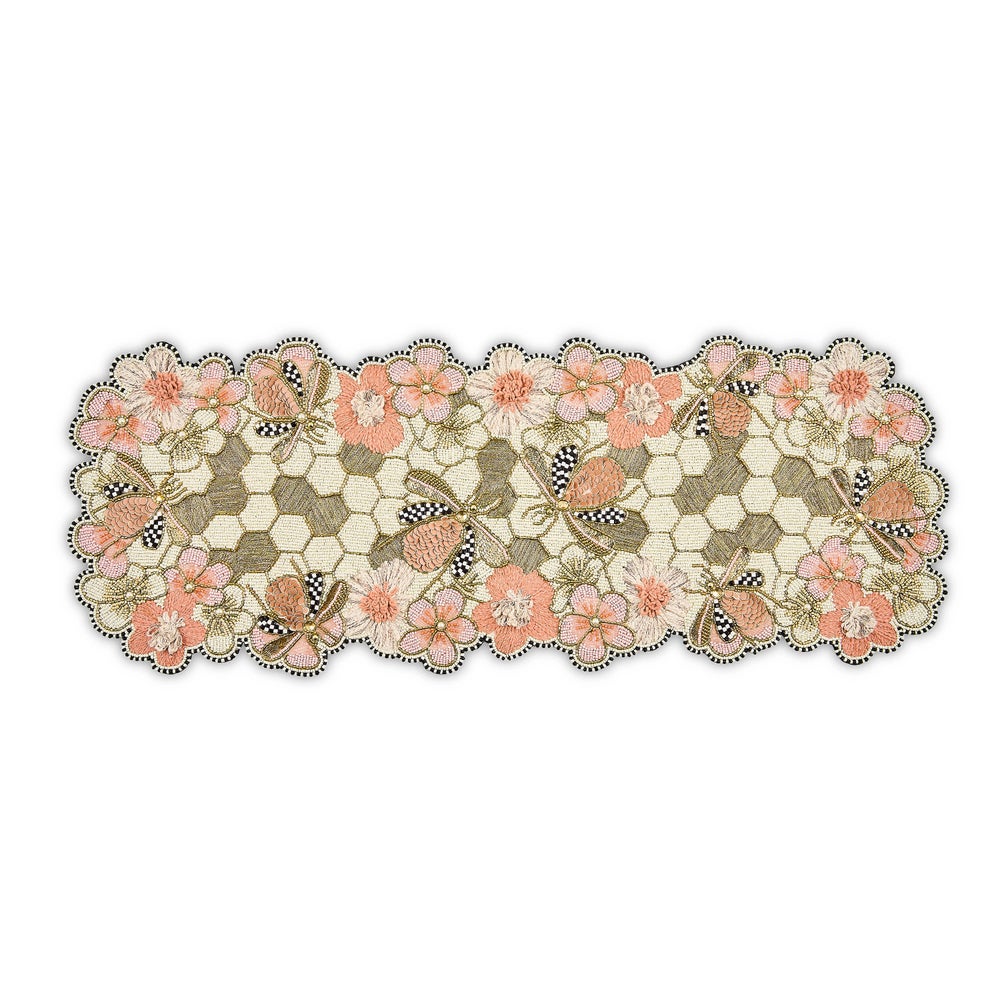 Cherry Blossom Mackenzie-chilllds Bee Beaded Table Runner