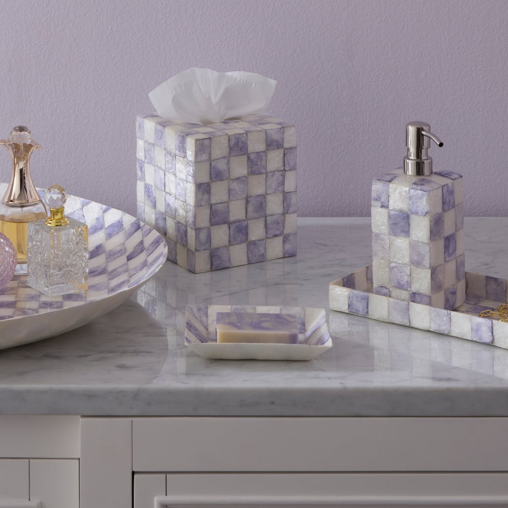 Mackenzie-chilllds Violet Check Mackenzie-chilllds Capiz Bath Collection - Image 9