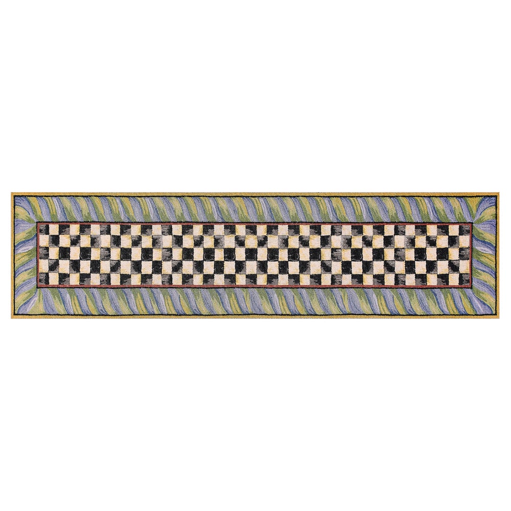Courtly Check Purple & Green Washable Rug