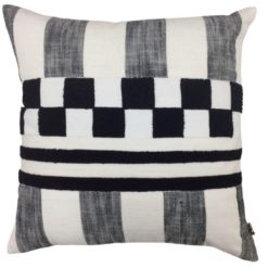 Checks and Stripes Throw Pillow