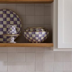 Alternative view of Mackenzie-chilllds Violet Check Enamel Everyday Bowl